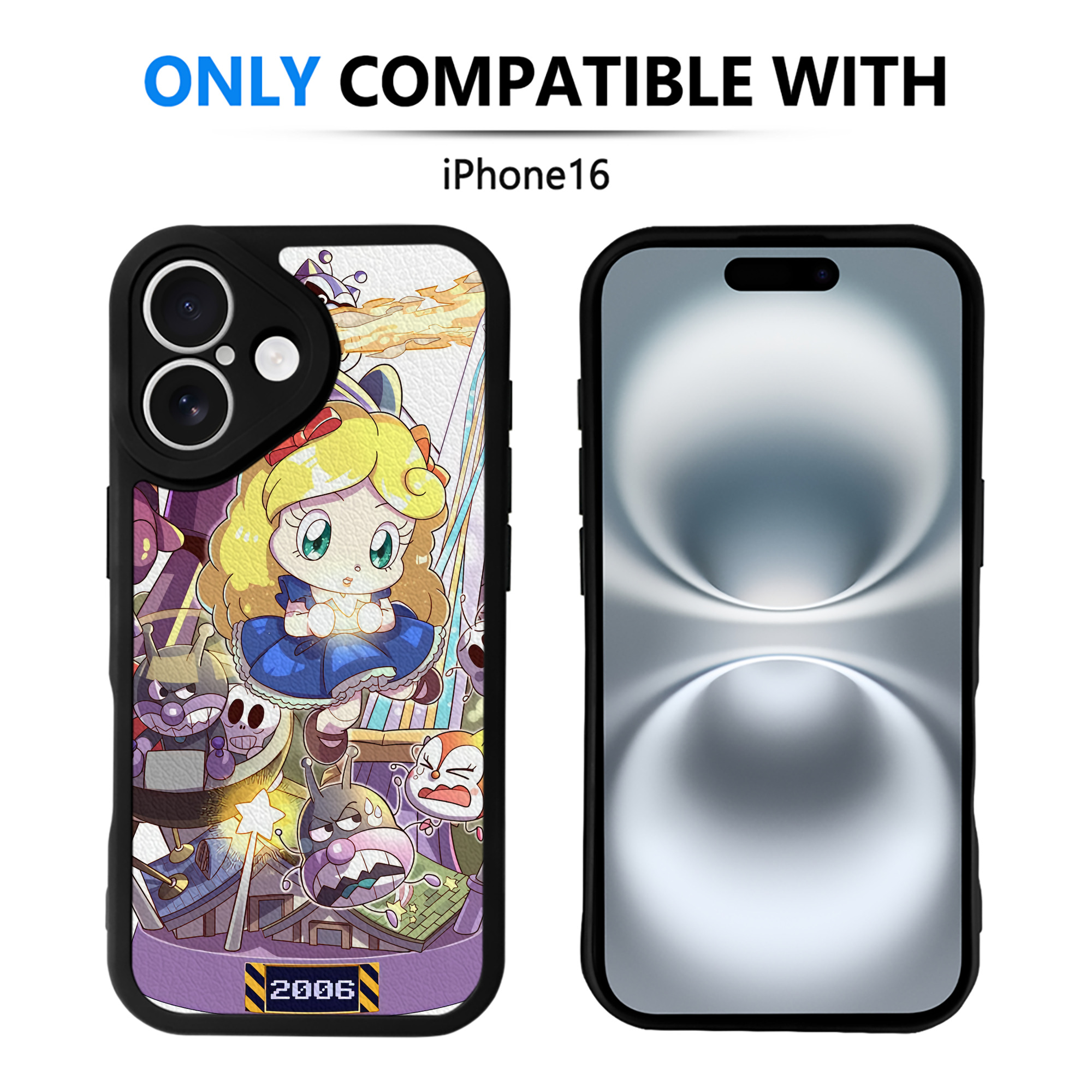 （画像用） アンパンマン Anpanman 【iPhone 16シリーズ対応】シリコンスマホケース（レザー調） 材質：シリコン